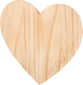 Wooden board \"for you\", heart shape, 1 piece