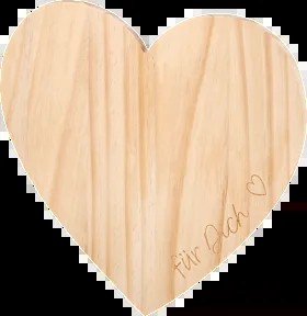 Wooden board \"for you\", heart shape, 1 piece