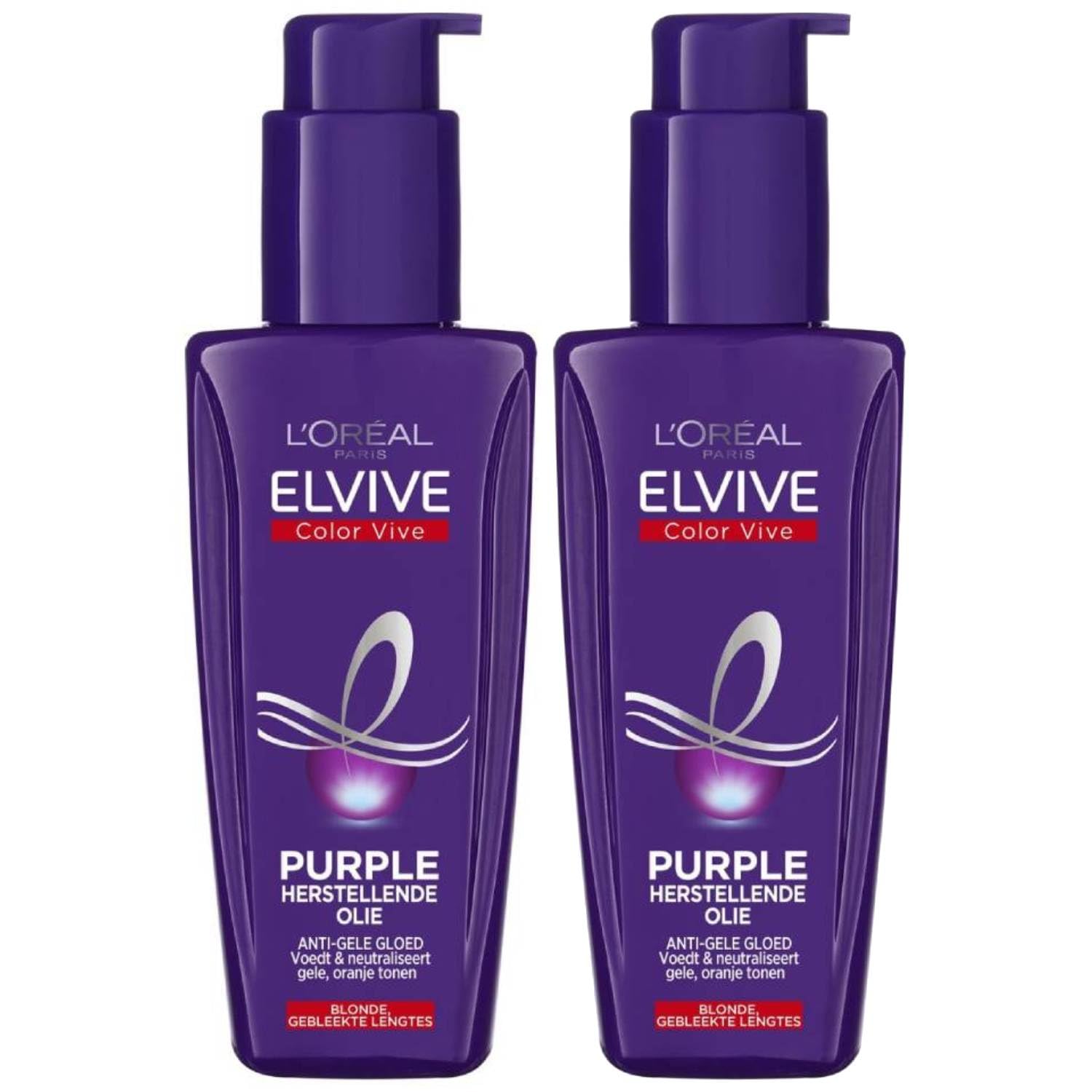 L\'oreal Paris Elvive Hair Care Shampoo and Conditioner (Color Vive Serum 100 ml (Pack of 2)