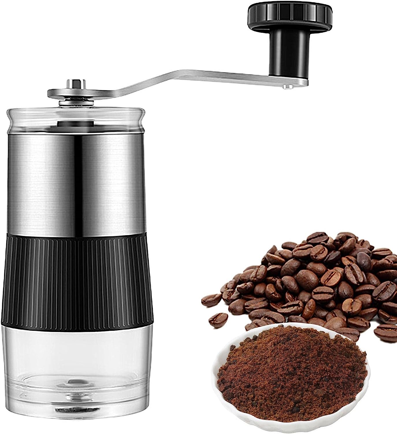 HEYCE Portable Coffee Grinder, Manual Coffee Grinder, Manual Coffee Bean Mill, Manual Burr Hand Coffee Grinder, Unique Gift, Perfect for Camping