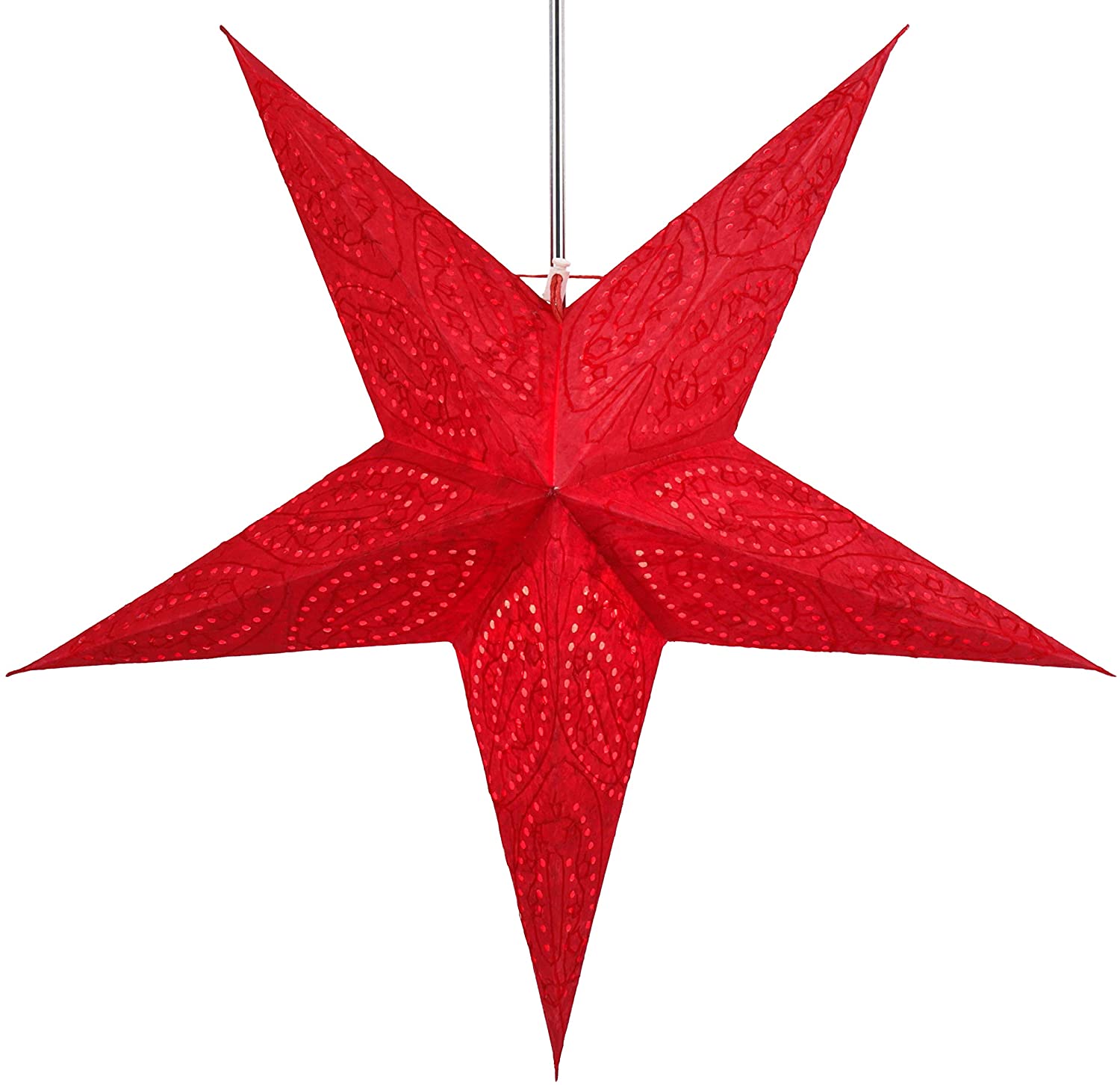 Guru-Shop Foldable Advent Light Paper Star, Christmas Star, Mercury Red, Wi
