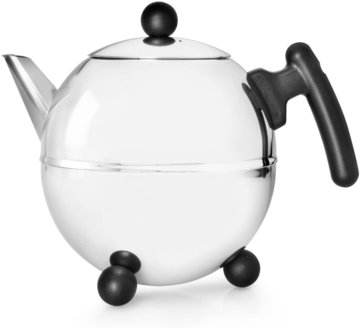 Teapot Bella Ronde with Handle and Feet in Black Volume: 1.5 l
