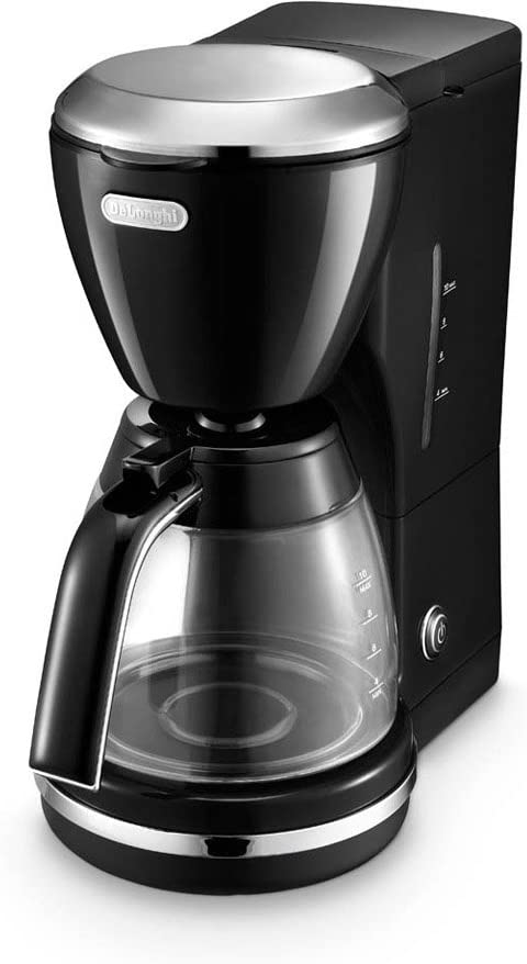 De\'Longhi ICMO210BK Filter Coffee Maker Chrome Finish Black 17 x 27.4 x 34.6 cm