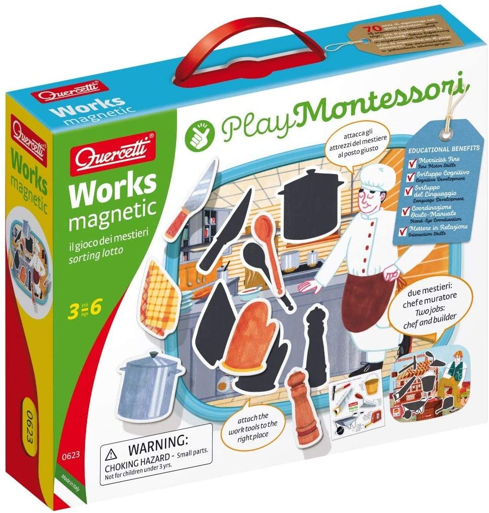 Quercetti Play Montessori Il Mestieri Chef Muratore Works Magnetic