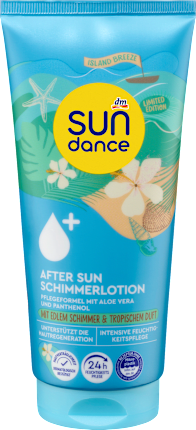 After Sun Lotion with shimmer & tropical fragrance, island breeze, 200 ml