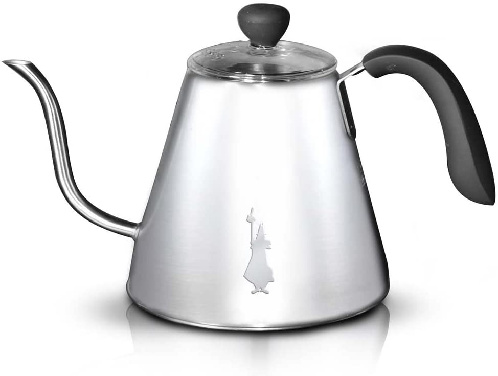 Bialetti 1 litre kettle, suitable for induction cookers, 18/10 stainless steel