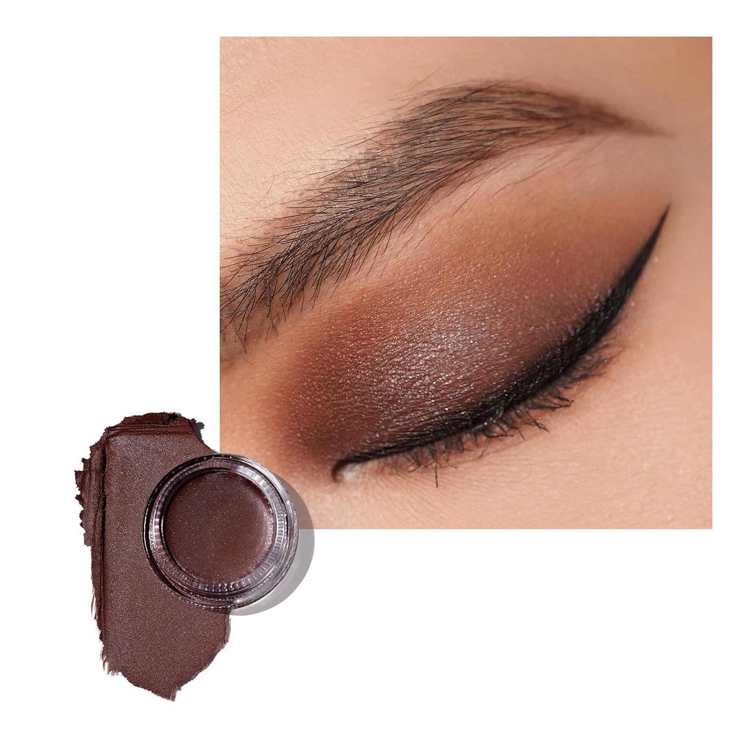 Matt Eyeshadow Brown, Waterproof Eyeliner and Eyeshadow, Primer, Fine Texture, Lasts 16 Hours, Quick-Drying, Smudge-Proof Matt Surface, Vegan, 06 g (CM06), Fox