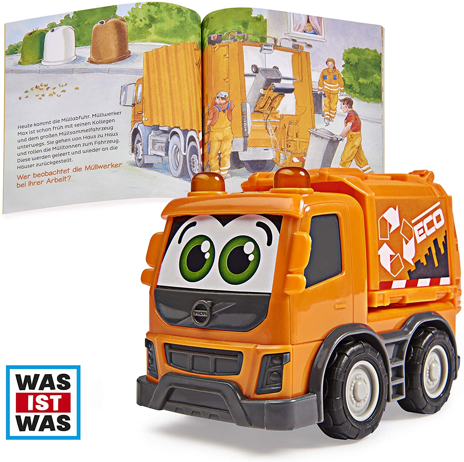 Dickie Toys What Is What Waste Dispenser, Volvo Waste Extractor With Free S