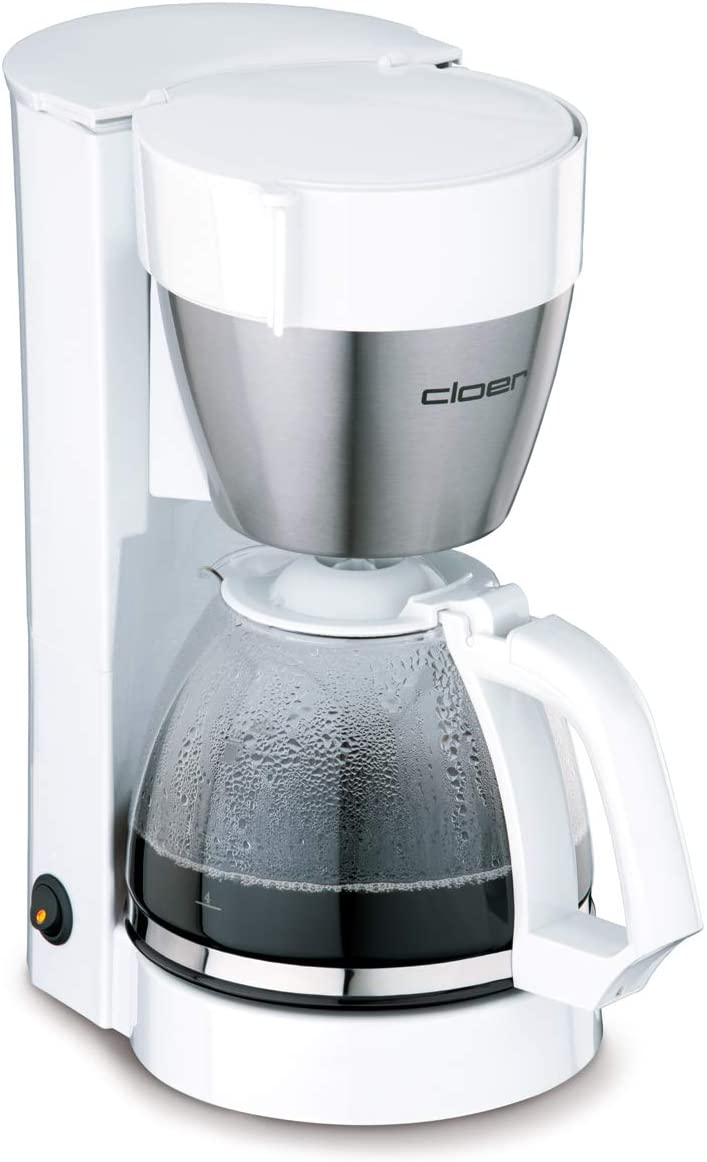 Cloer 5009 Filter Coffee Machine Stainless Steel Black 800 W 8 Cups Filter Size 1x4 Plastic