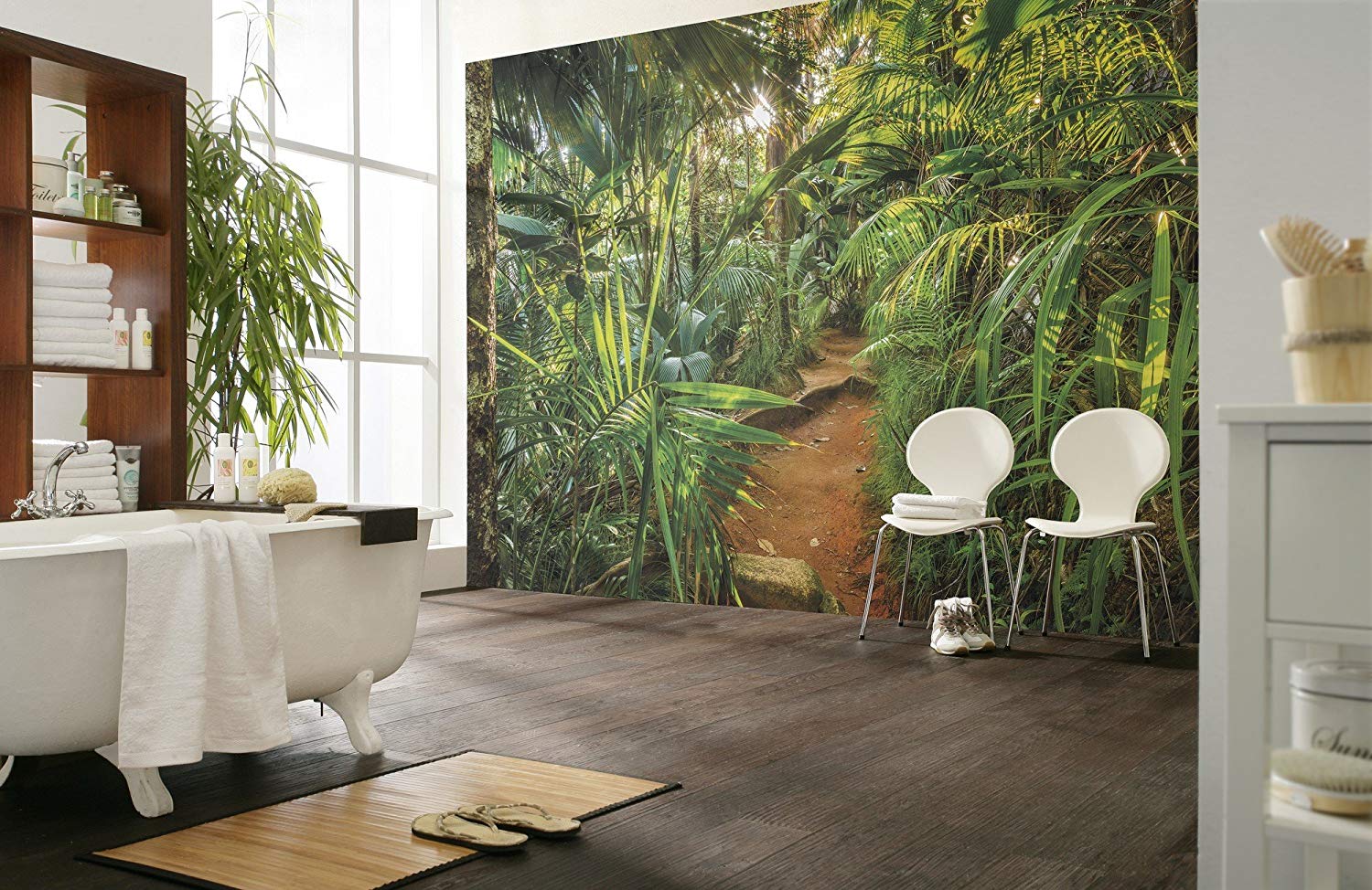 Komar 8 989 Paper Wallpaper Jungle – Trail, Size: 368 X 254 Cm (W X H), 8 P