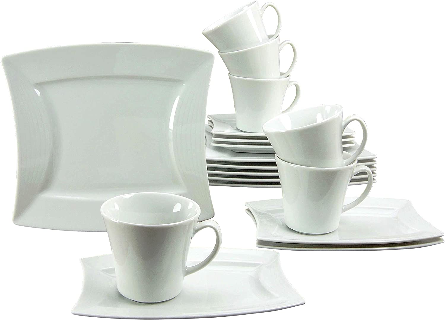 Creatable, 19956, Sailing White series, 18-piece coffee service, porcelain, 30.5 x 24 x 32.5 cm, units
