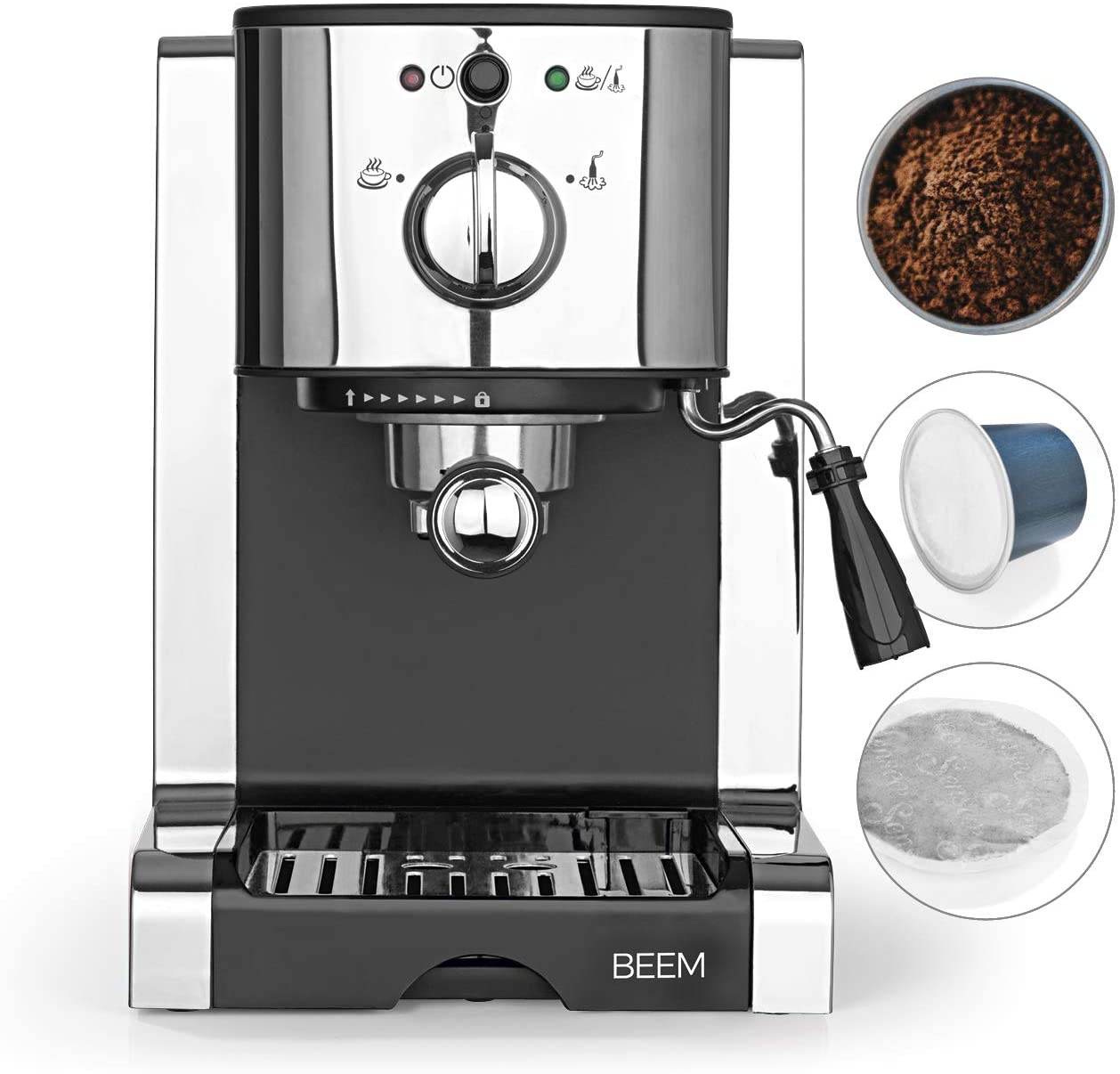 Beem Espresso Perfect | Espresso Strainer Machine With Capsule Insert For N
