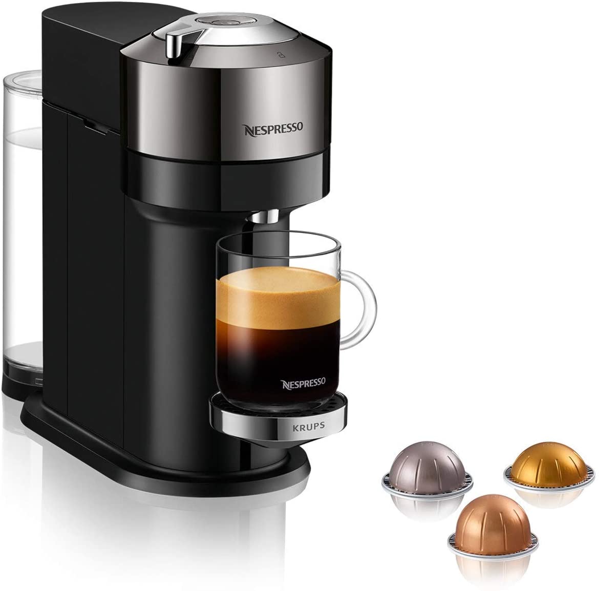 Krups Nespresso Vertuo Next Coffee-Capsule Machine | 1.7 Litre Water Tank |