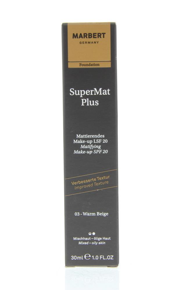 Marbert Super Mat Plus Make Up 03 Warm Beige SPF 20 30 ml