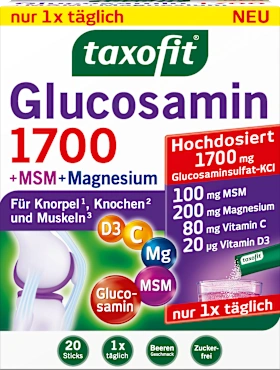 Glucosamine 1700 + MSM + Magnesium Sticks 20 pcs, 80 g