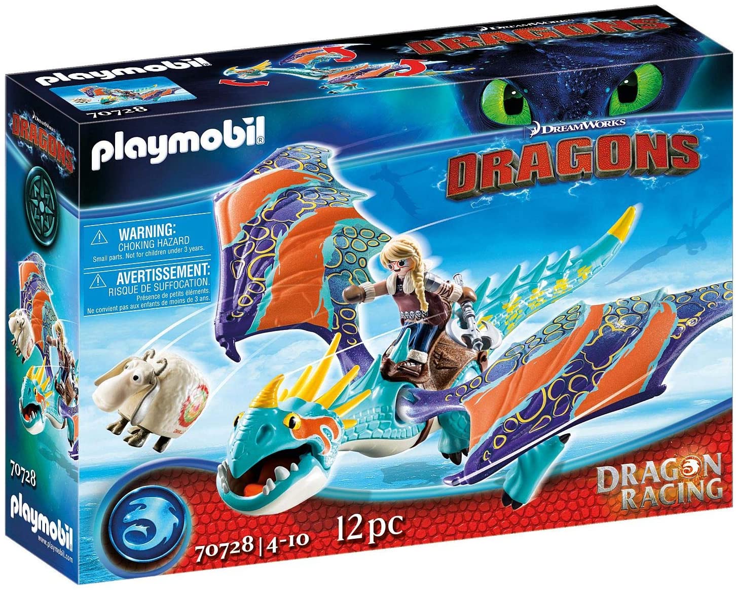 PLAYMOBIL DreamWorks Dragons 70728 Dragon Racing: Astrid and Stormfly, 4+ Y