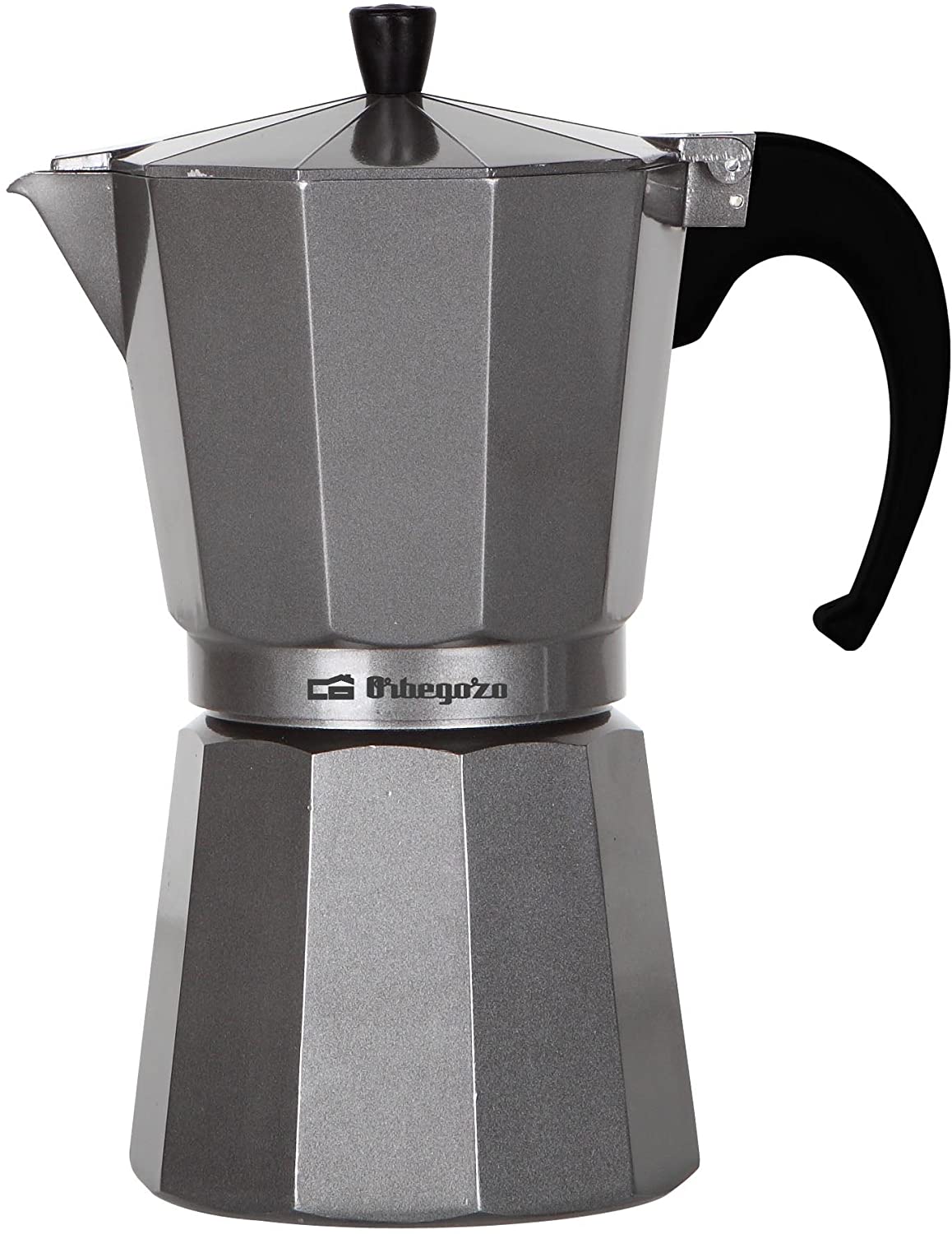 Orbegozo KFS 920 - Italian aluminum coffee maker, 9 cup capacity, silver finish