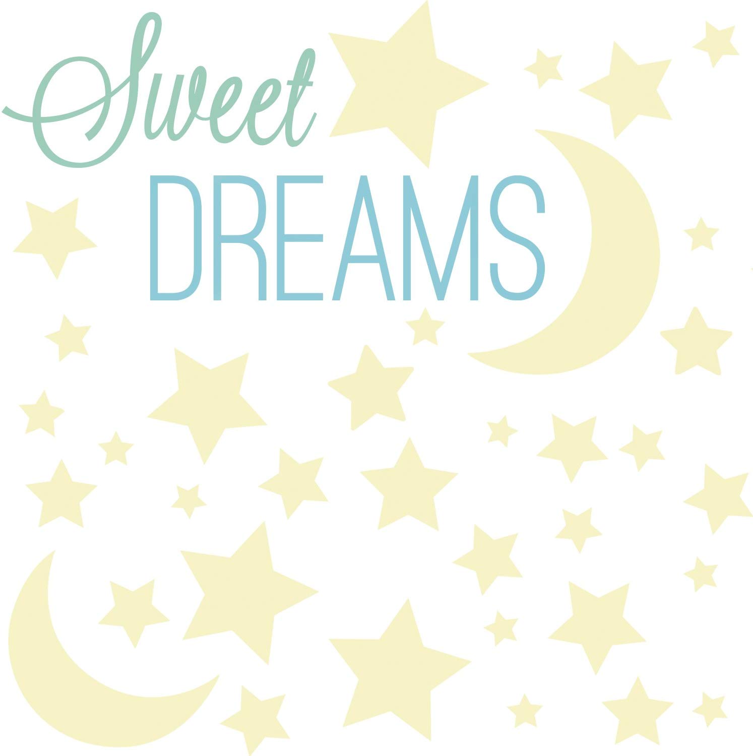 Roommates 54368 Rm – Glow Sweet Dreams Vinyl Wall Art Sticker Quote, 13 X 2