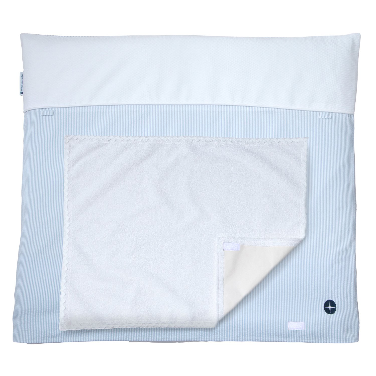 Nordic Coast 70 x 80 cm Changing Mat with Removable Terry Cloth Hand Towel Made From 100% Cotton Cover and Well Washable