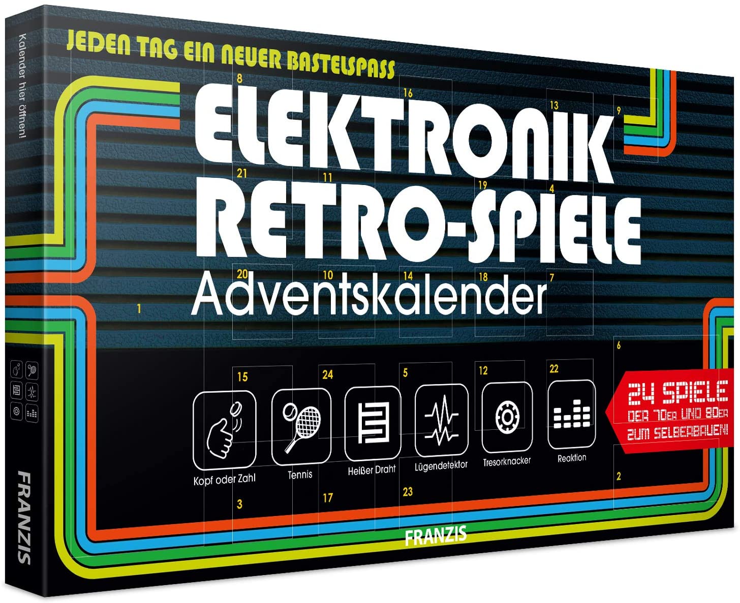 Franzis Elektronik Retro Games Advent Calendar 2019, 24 Games Of The 70S An