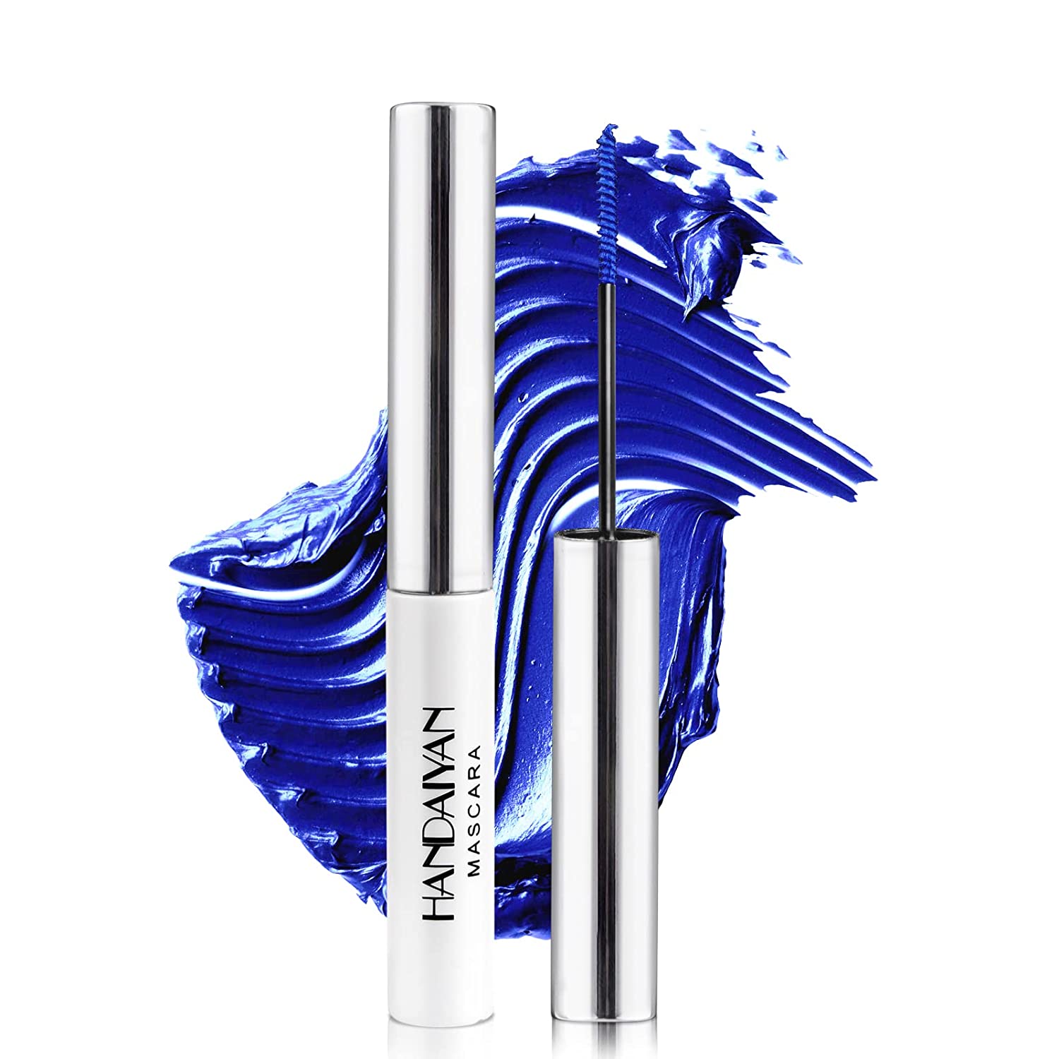 Anglicolor Colourful mascara, does not clump, waterproof and does not smear, fine brush green, black, white eyelashes for sensitive eyes (#05 sapphire blue), blue ‎#05