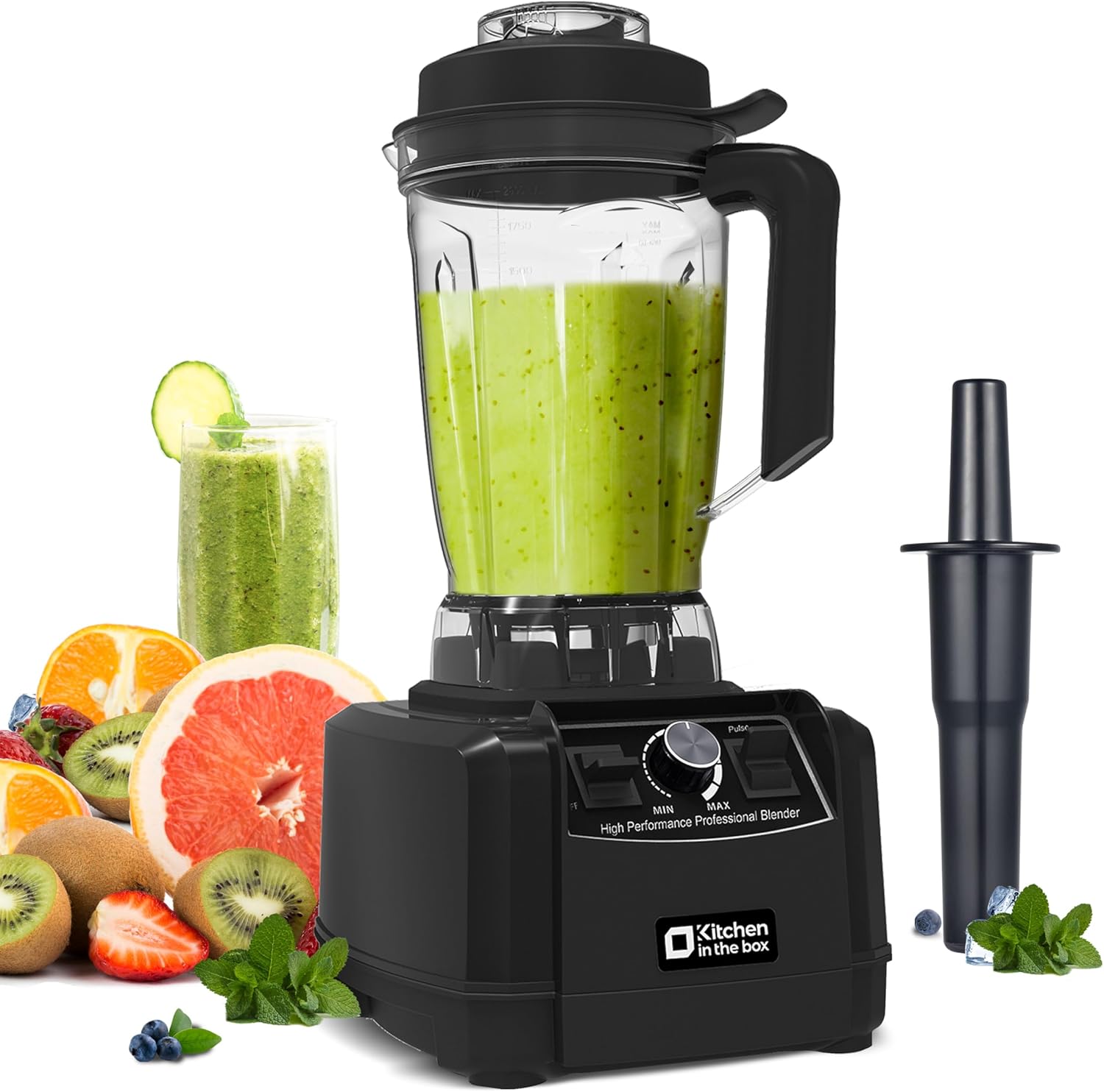 Kitchen in the box Blender, 1500 W High Performance Stand Mixer 2L with Large Capacity, 8 Stainless Steel Blades, Smoothie Maker, Quick Mixing for Smoothies and Milkshakes