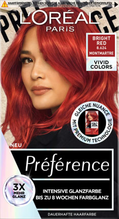 L\'Oréal Paris Préférence Haarfarbe Vivid Colors Bright Red 8.624, 1 St