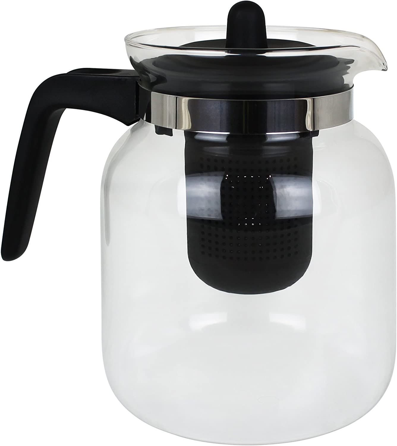 TW24 Glass Teapot with Strainer 1.5 Litres Coffee Pot Glass Teapot Coffee Maker Glass Teapot