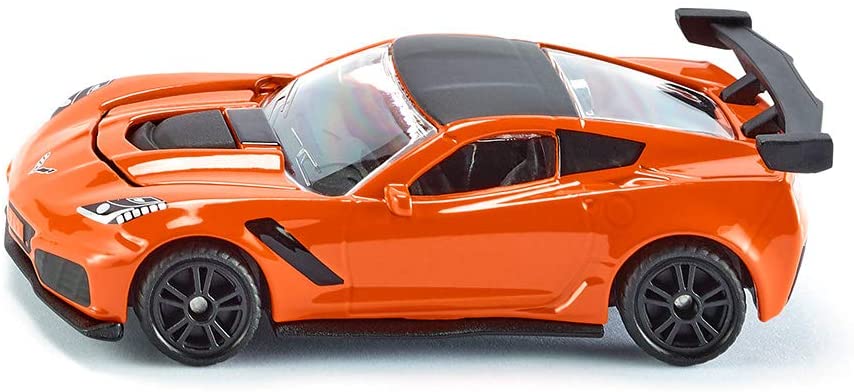 Siku 1534 Chevrolet Corvette Zr1 Orange/Black Open Bonnet Toy Vehicle For C