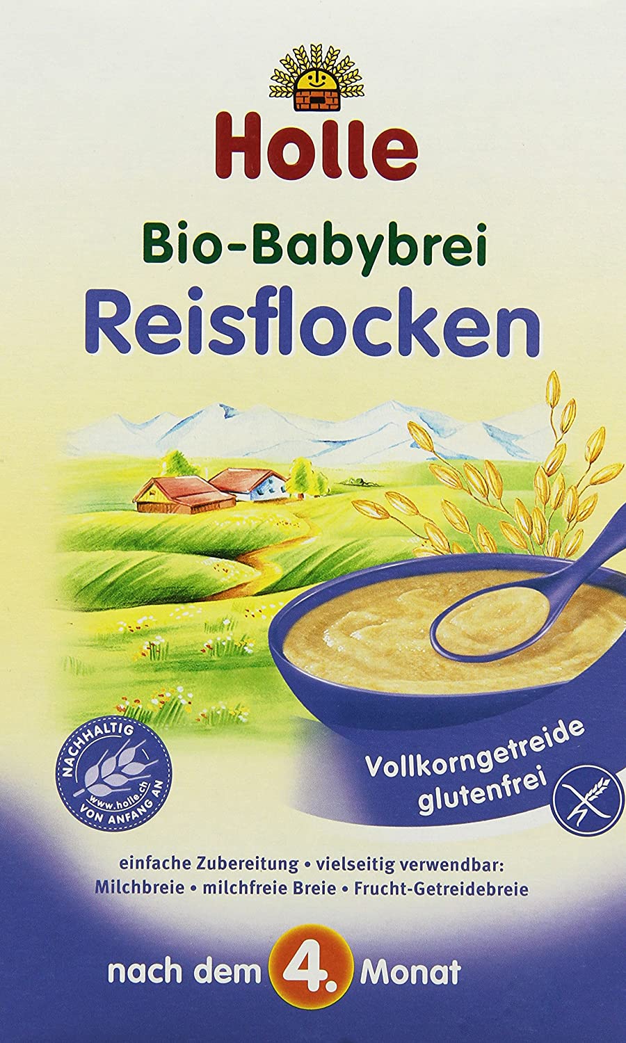Holle Bio-Babybrei Reisflocken, 3er Pack (3 x 250 g)