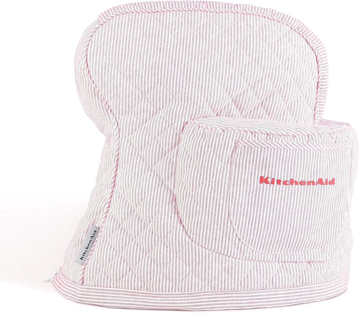 Kitchenaid adjustable tick band stand mixer cover with storage bag, quilted, 100% cotton, hibiscus pink, 14.4 \ "x 18 \" x 10 \ "