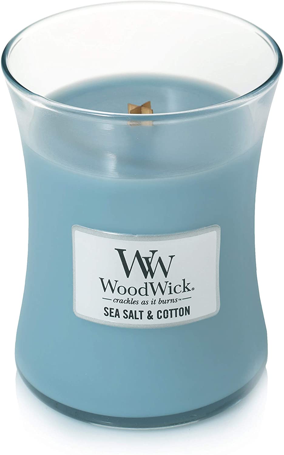 Medium Woodwick Scented Candle In Hourglass, At The Beach