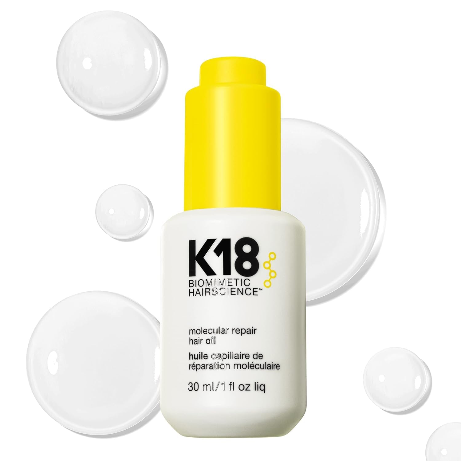 Generic K18 Molecular Repair Hair Oil - Weightless Oil Strengths, Repairs Damage, Reduces Frizz, Improves Shine for All Hair Types - 30 ml, 0.15 pounds