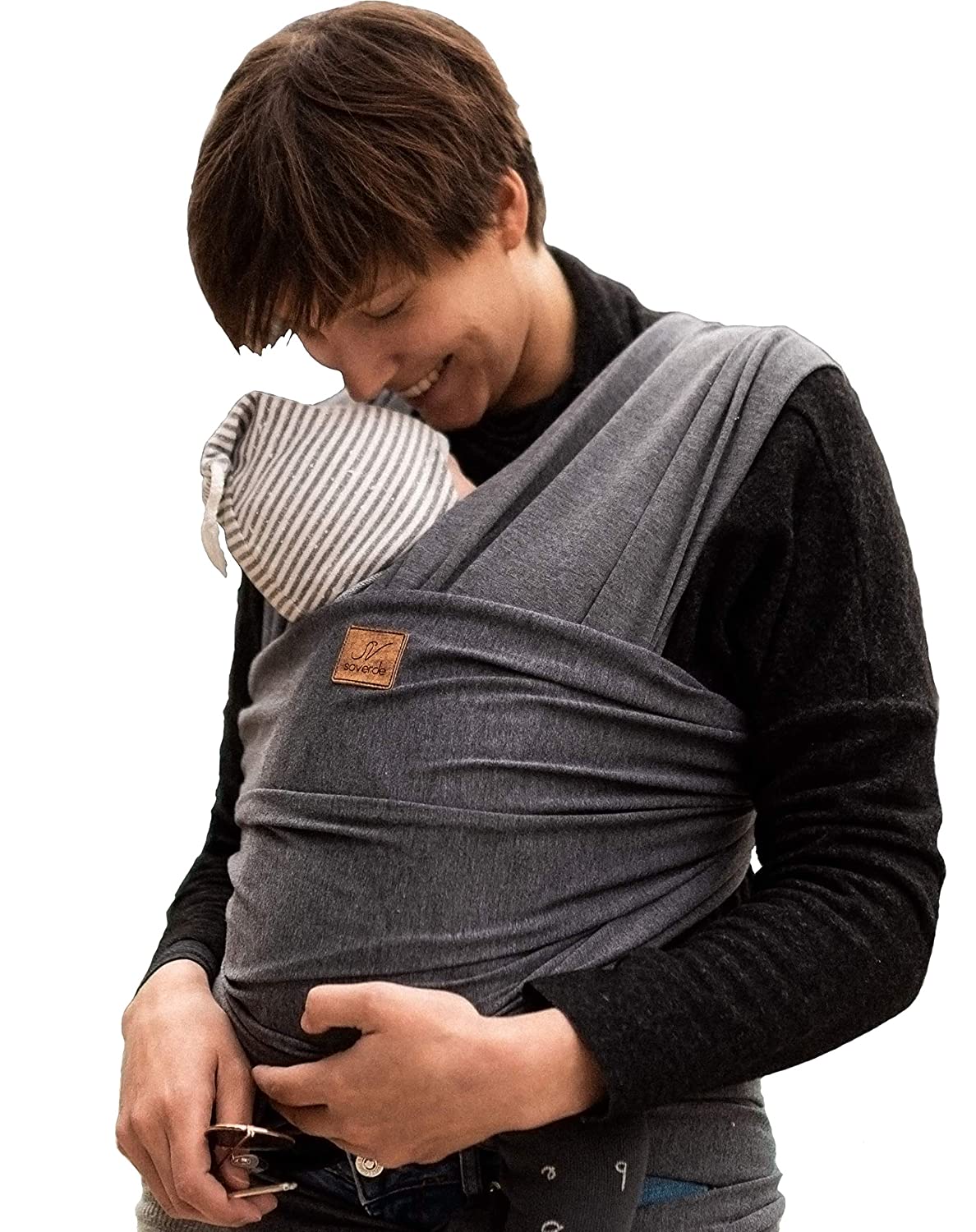 SoVerde Baby Sling - Long Elastic 540 cm Baby Sling for Mum and Dad -Carrying Instructions in German - For Premature and Newborn Children