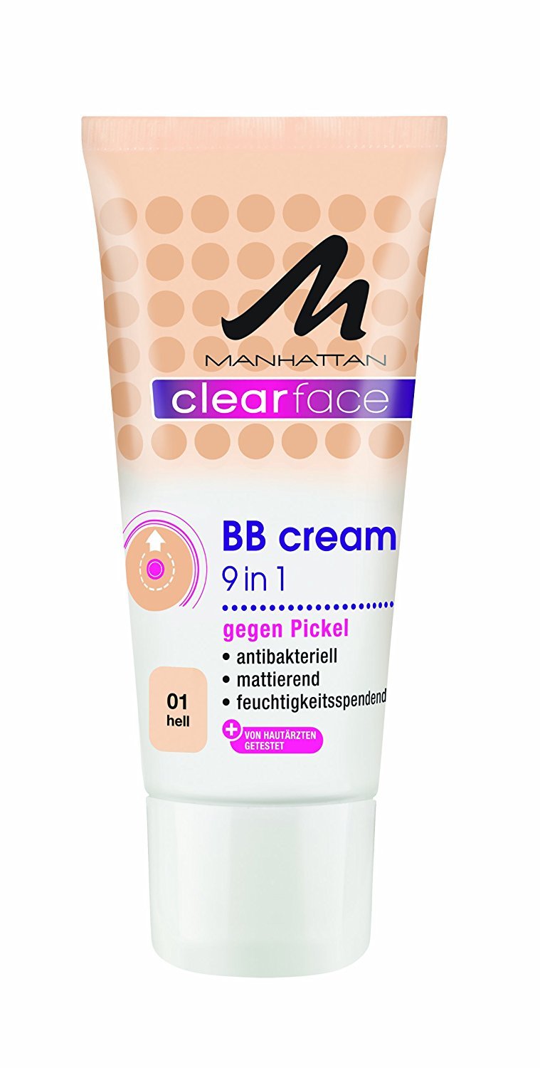 Manhattan Clearface 9 in 1 BB Cream 01 25 ml, ‎01 light