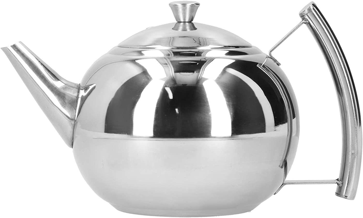 Nikou Tea kettle, stainless steel coffee pot, 1.5 litres, water container, 2 litres, teapot with tea leaf filter (1.5 litres)