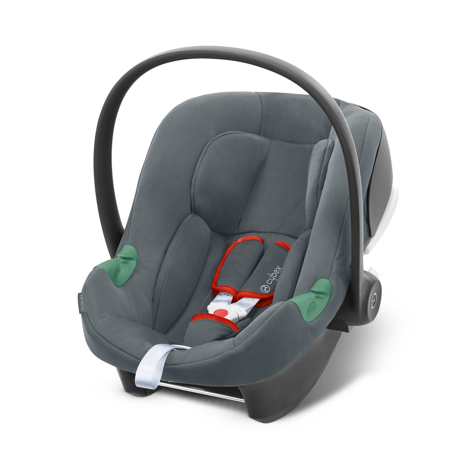 CYBEX Aton B2 i-Size Car Seat from Birth to Approx. 24 Months, Max. 13 kg, Includes Newborn Insert, SensorSafe Compatible, Steel Grey