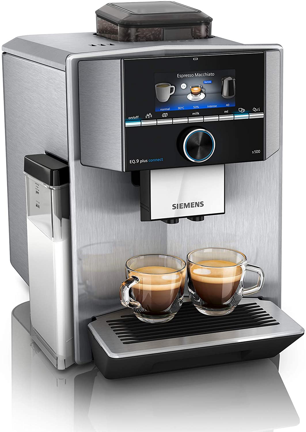 Siemens EQ.9 plus connect s500 fully automatic coffee machine TI9558X1DE, a