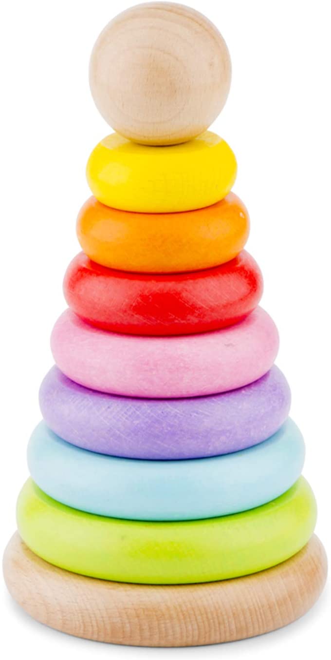 New Classic Toys 10501 Rainbow Stacking Toy Multi-Coloured