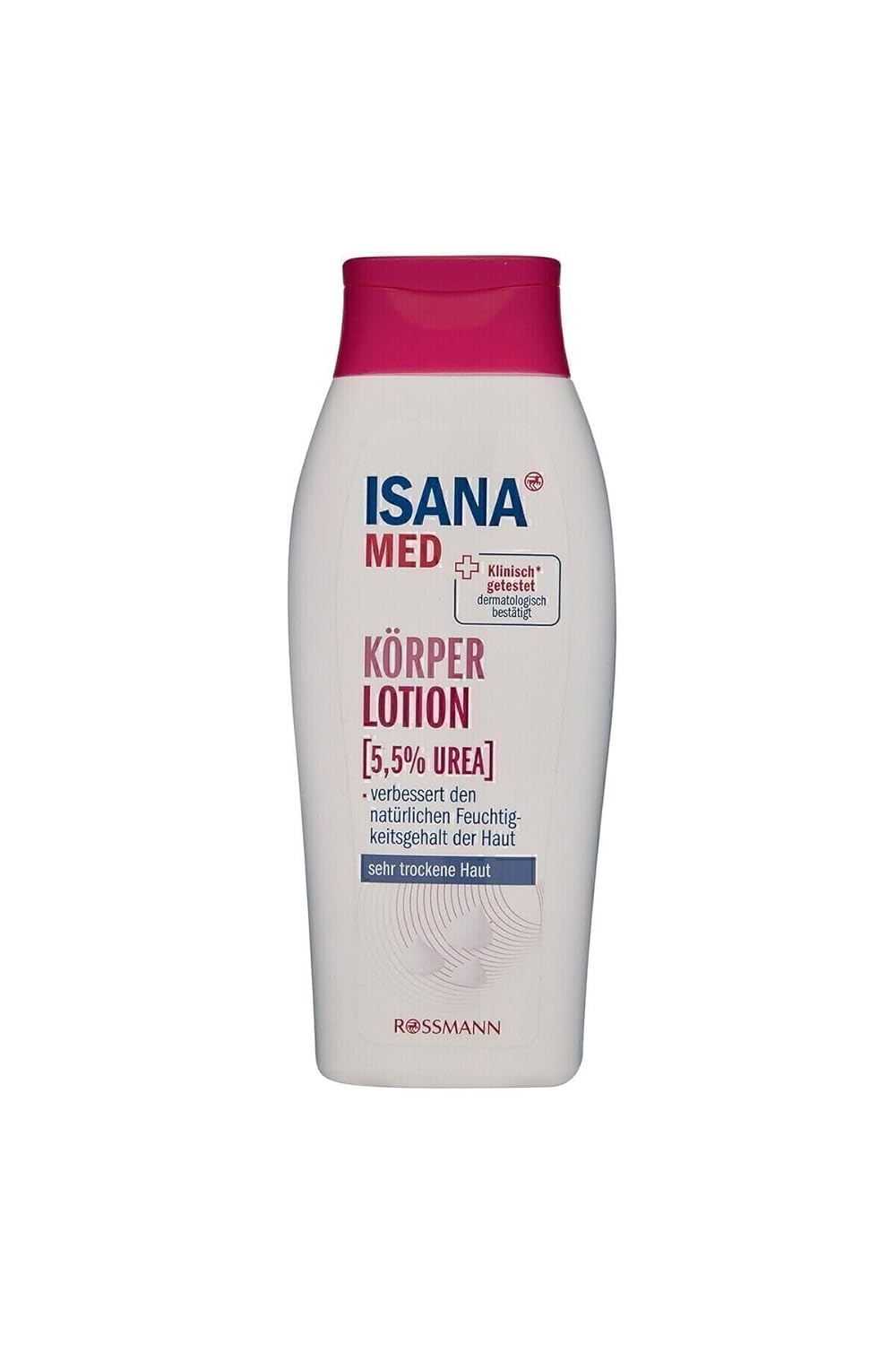 ISANA MED Body Lotion (5.5% Urea) - Moisturiser for Very Dry Skin with Panthenol & Allantoin, Microbiome Balance, Soothing & Smoothing, No Microplastics, 250 ml