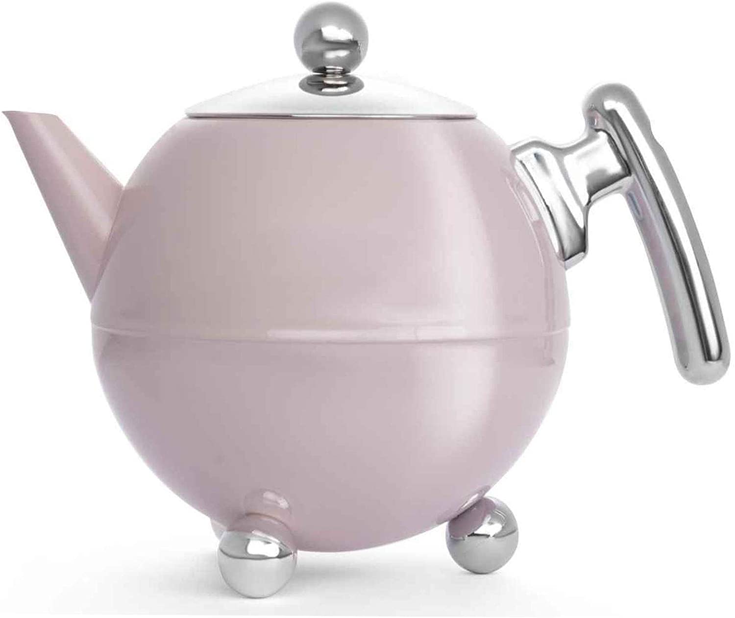 Bredemeijer 7304BM Teapot \'Bella Ronde 1.2 l, stainless steel, Pink, 30 x 30 x 20 cm