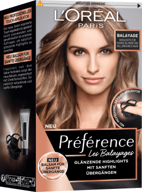 L\'Oréal Paris Préférence Balayage highlights set for dark blond to light brown hair, 1 pc