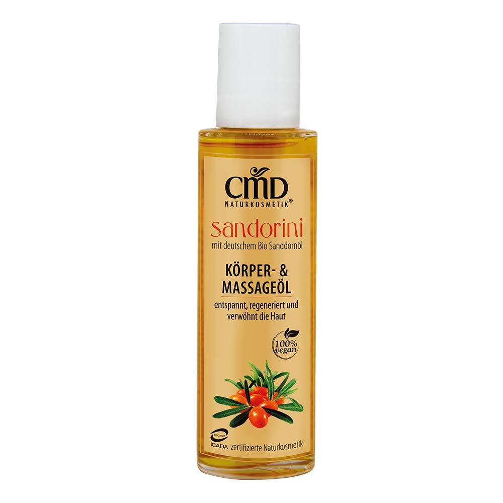 CMD Naturkosmetik [Natural Cosmetics Vegan Sandorini Body Massage Oil 100 ml with Sea Buckthorn Oil (Organic)