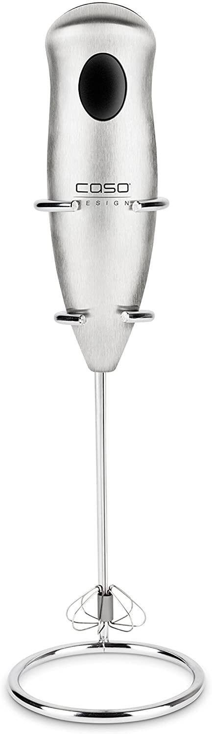 Caso 1611 Fomini Inox Design Milk Frother with Stainless Steel Spring Also Ideal for Milkshakes & Dressings, Approx. 12 Revolutions / Min.