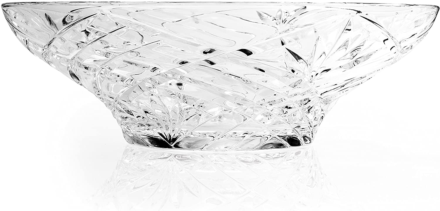 RCR 25599020006 Decorative Melodia Crystal Glass Fruit Bowl, 25 cm