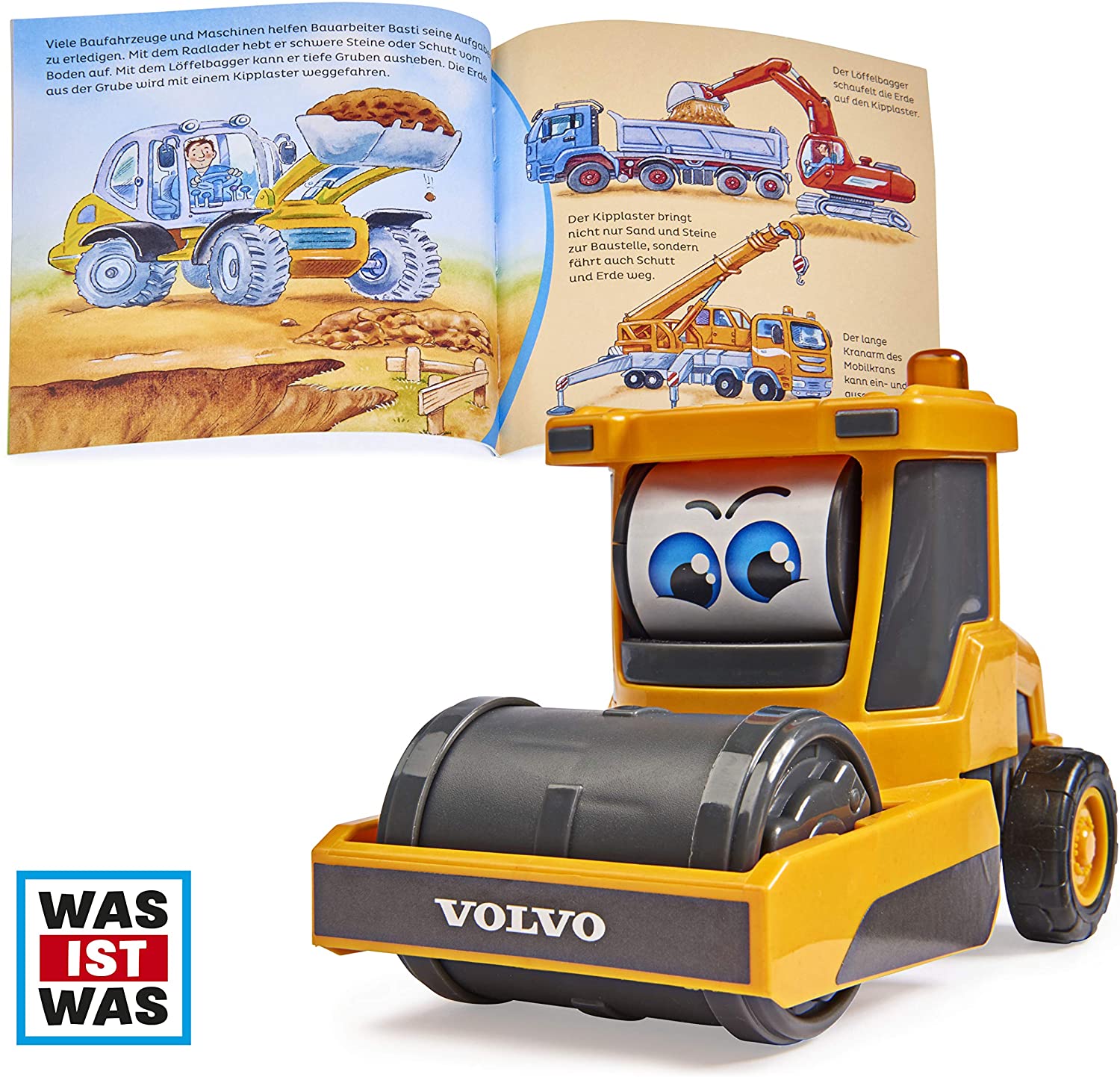 Dickie Toys What Is What Construction Site, Volvo Roller With Freewheel, Sp