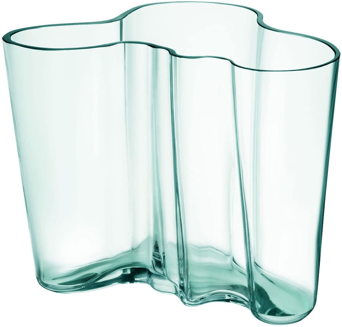 Iittala Alvar Aalto Vases, Glass, Green, 12 x 15 x 12 cm