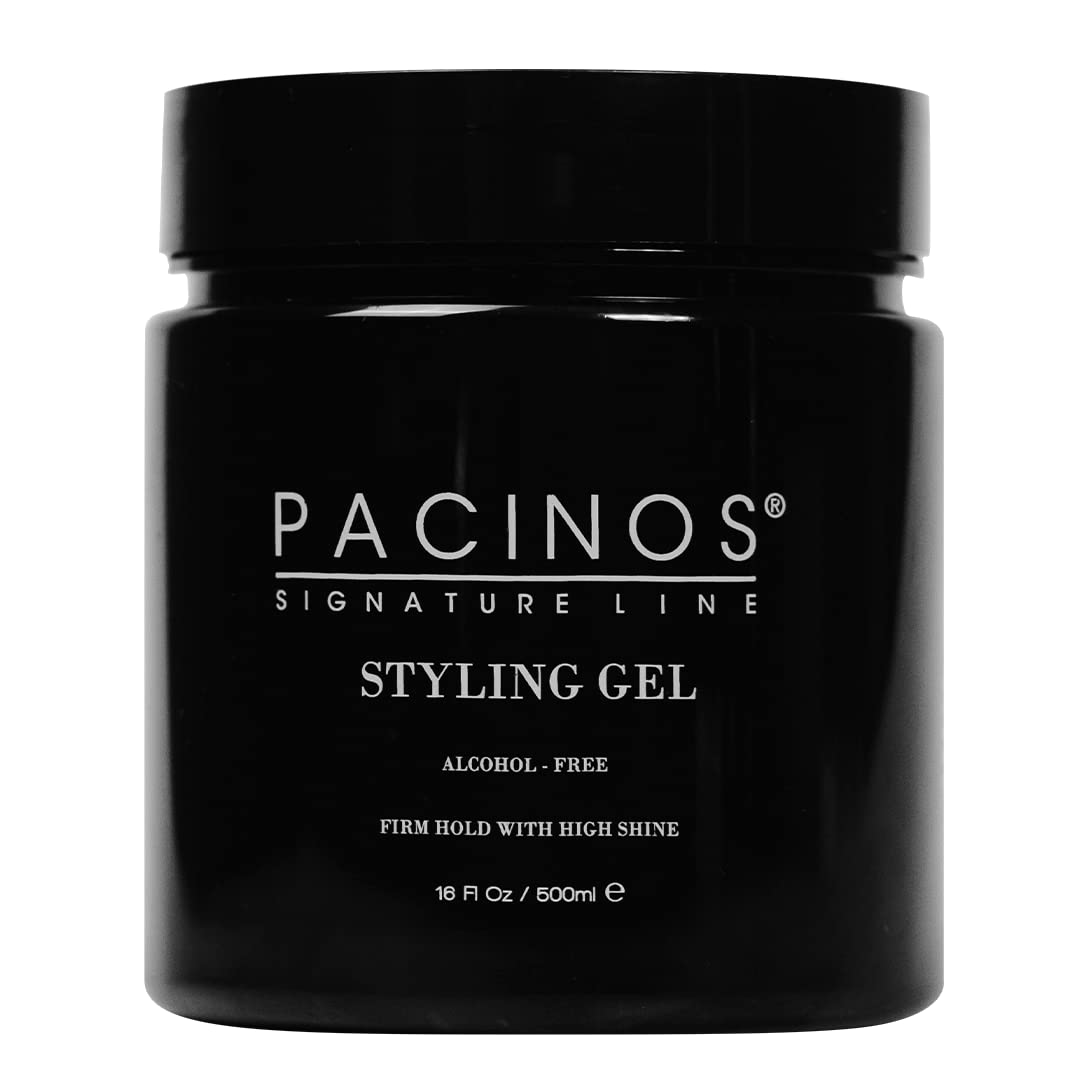 Pacinos Hair Styling Gel 500 ml – Men\'s Hair Gel – Strong Hold – No Gluing and No Residue – Alcohol Free – Fresh Fragrance – Hair Gel – Wet Hair Look – Water-Soluble Formula, ‎blue