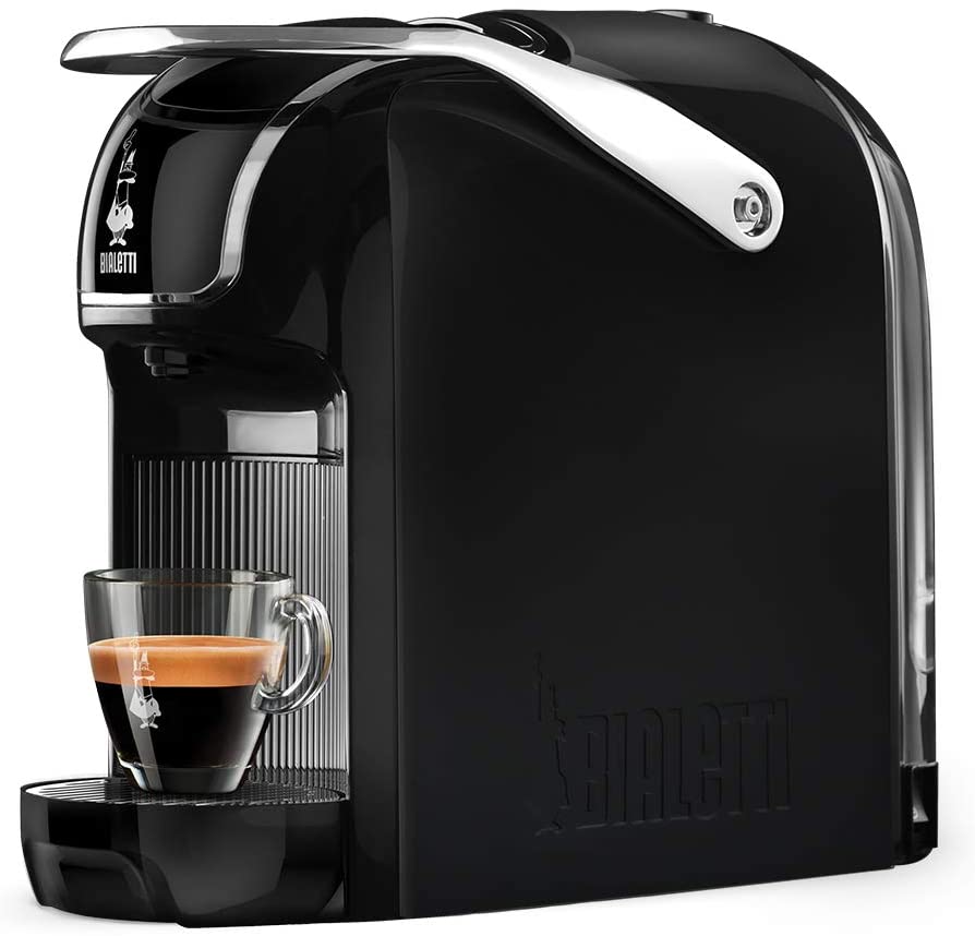 Bialetti Break Aluminium Espresso Machine with Capsules Compact Design Black