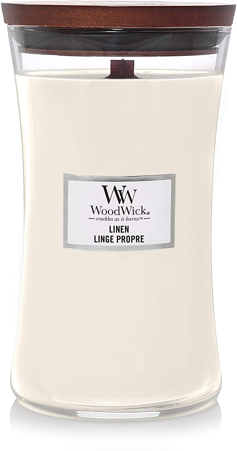 Medium Woodwick Scented Candle In Hourglass, At The Beach